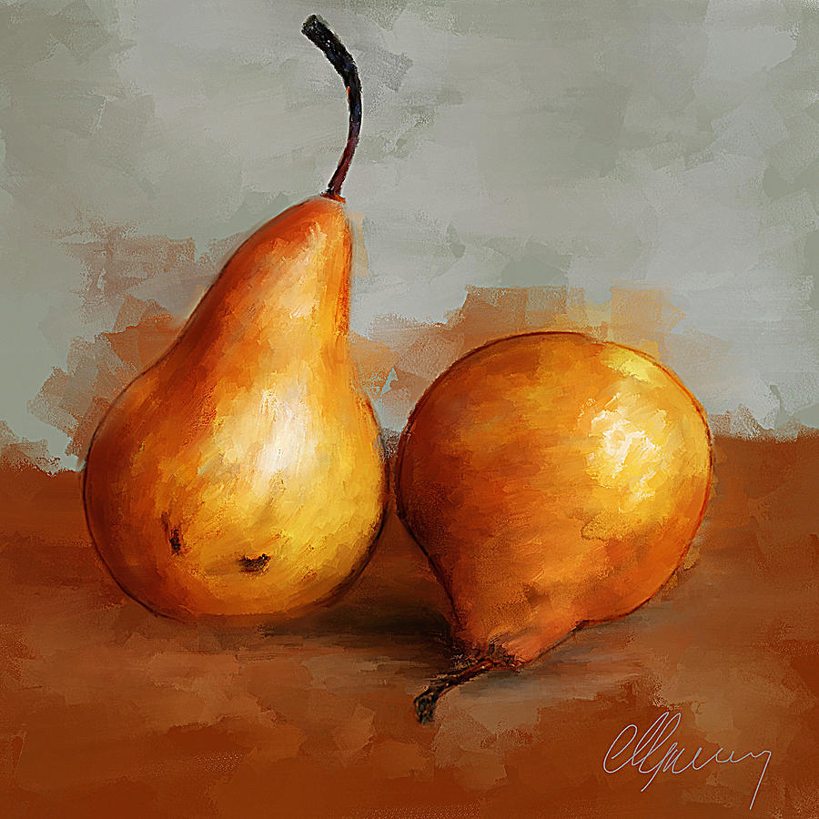 900x900 Pears Still Life Painting By Michael Greenaway - Pear Still Life Painting