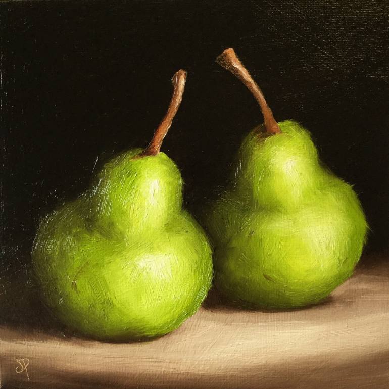 770x770 Saatchi Art Pair Of Pears Still Life Painting By Jane Palmer - Pear Still Life Painting