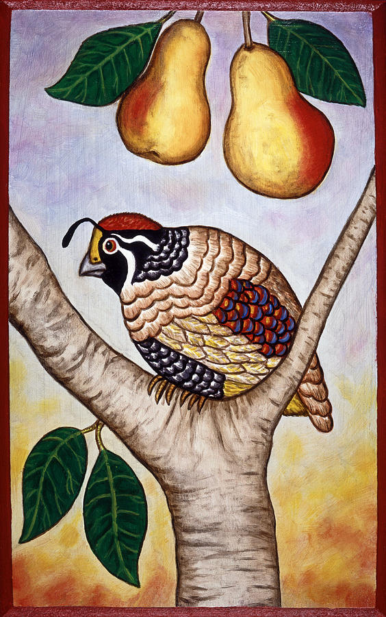 564x900 Partridge In A Pear Tree Painting By Linda Mears - Pear Tree Painting