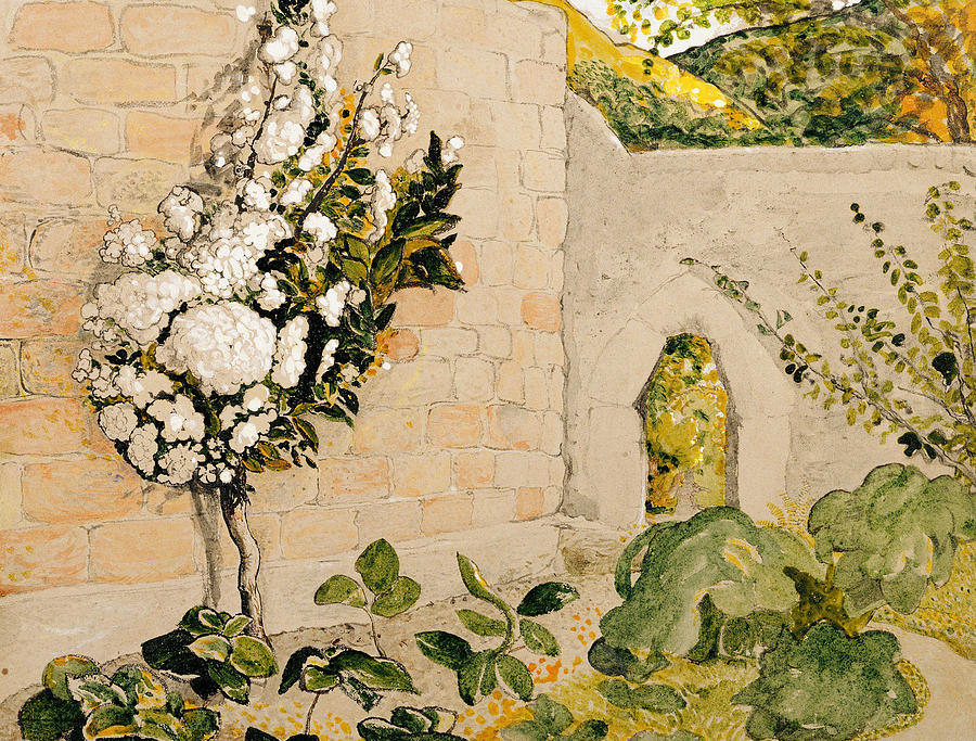 900x683 Pear Tree In A Walled Garden Painting By Samuel Palmer - Pear Tree Painting