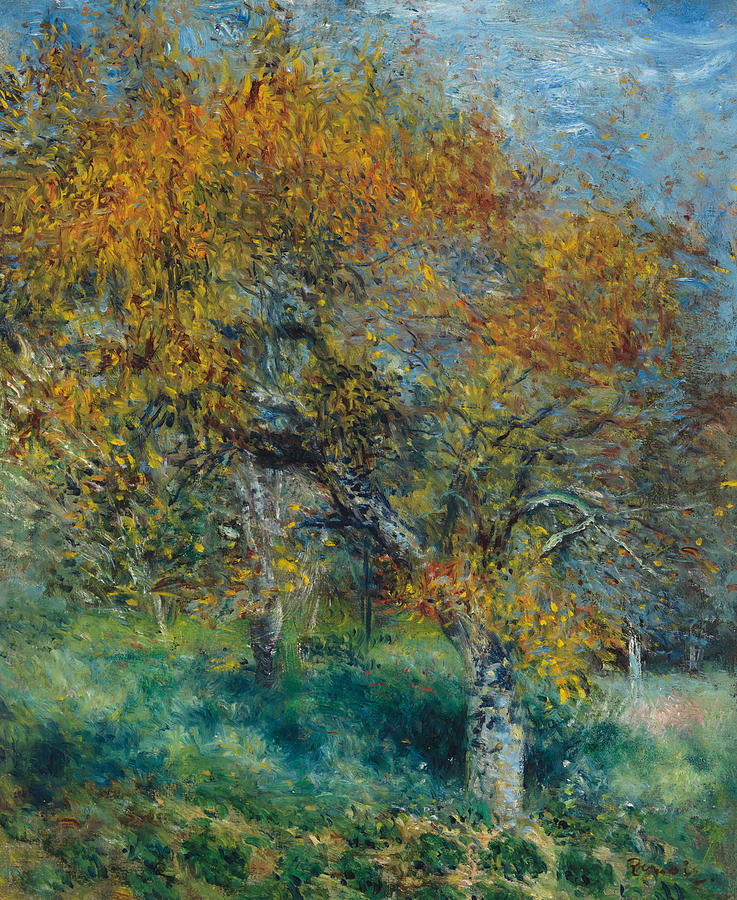 737x900 The Pear Tree Painting By Pierre Auguste Renoir - Pear Tree Painting