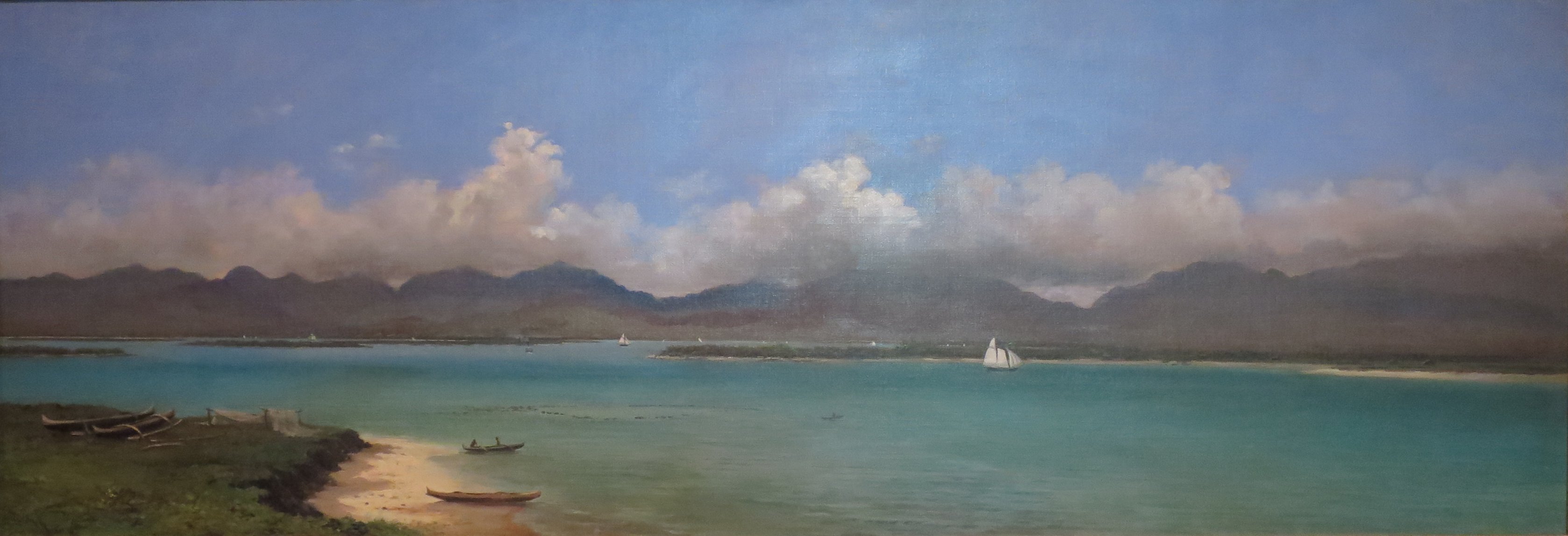 3356x1148 Fileview Of Pearl Harbor, An Oil On Canvas Painting By Joseph D - Pearl Harbor Painting