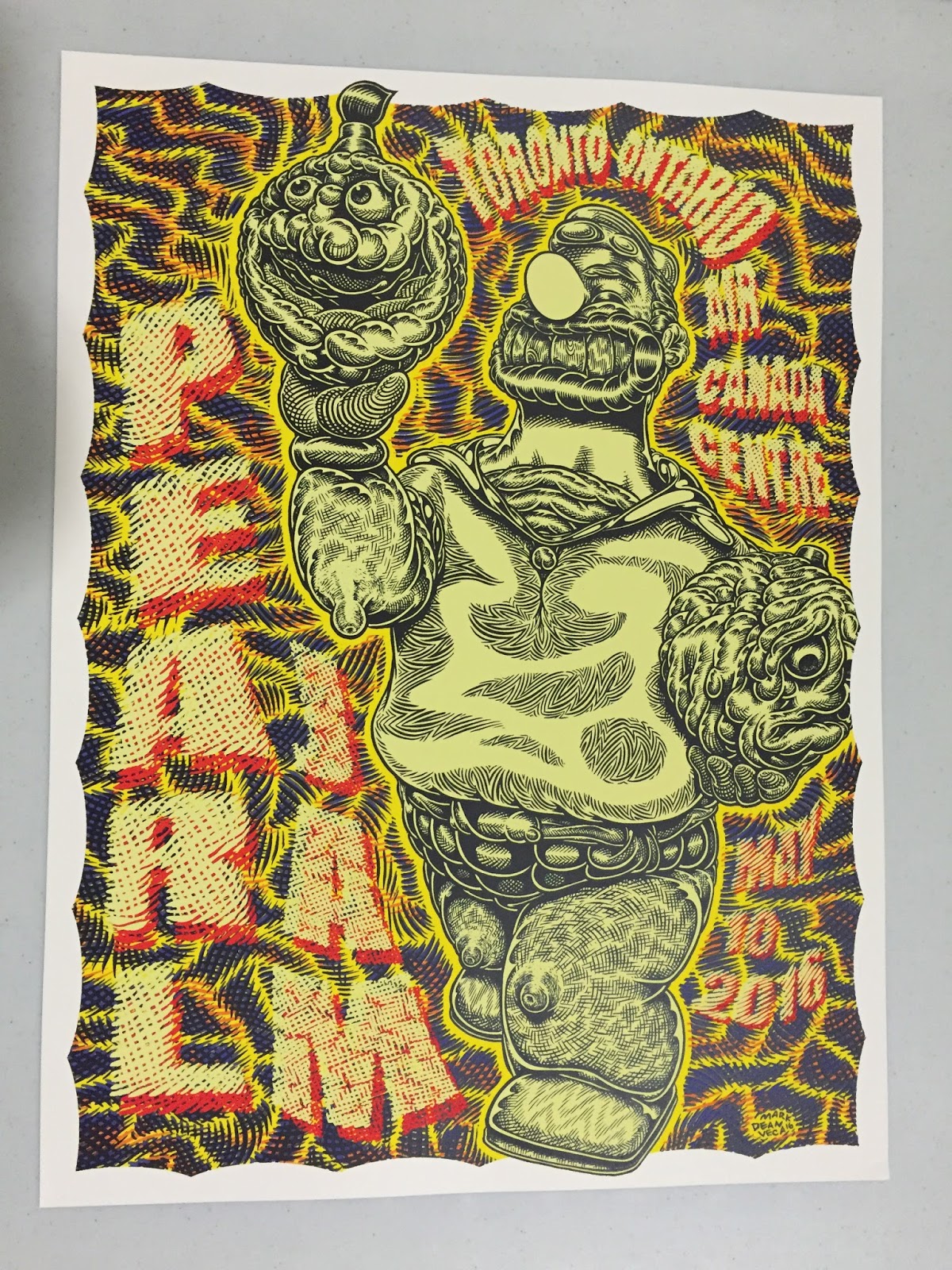 1200x1600 Inside The Rock Poster Frame Blog Mark Dean Veca Pearl Jam - Pearl Jam Painting