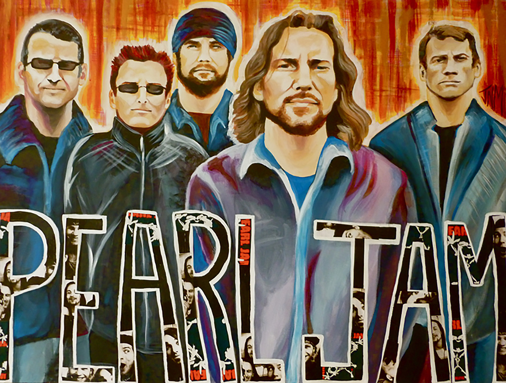 1000x758 Pearl Jam Julianne Marangi Art - Pearl Jam Painting