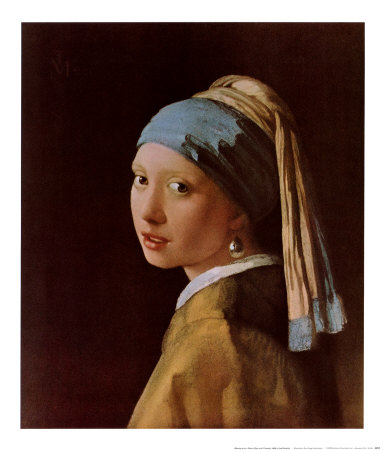 385x450 Vermeer Girl With A Pearl Earring And Other Paintings Containing - Pearl Necklace Painting