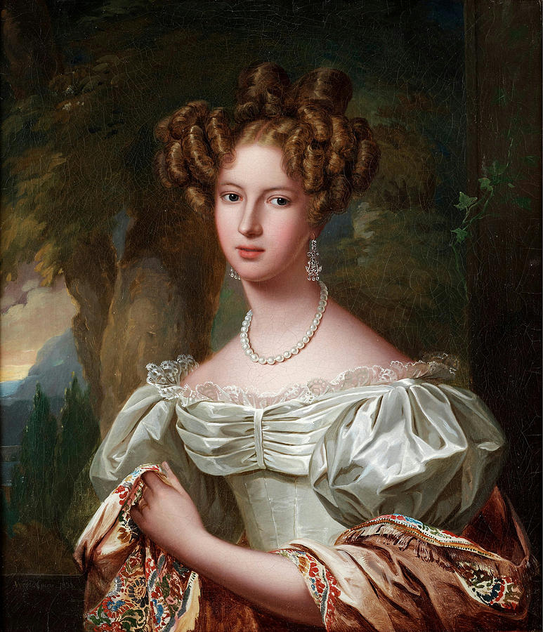 773x900 Woman With Pearl Necklace Painting By Fredrik Westin - Pearl Necklace Painting