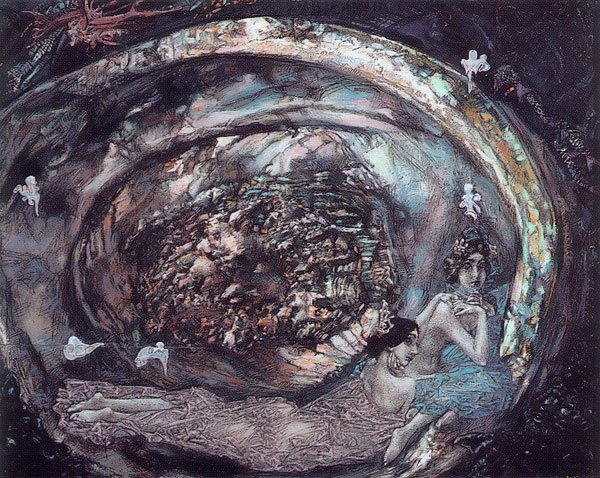 600x478 The Pearl Painting Mikhail Vrubel Oil Paintings - Pearl Painting