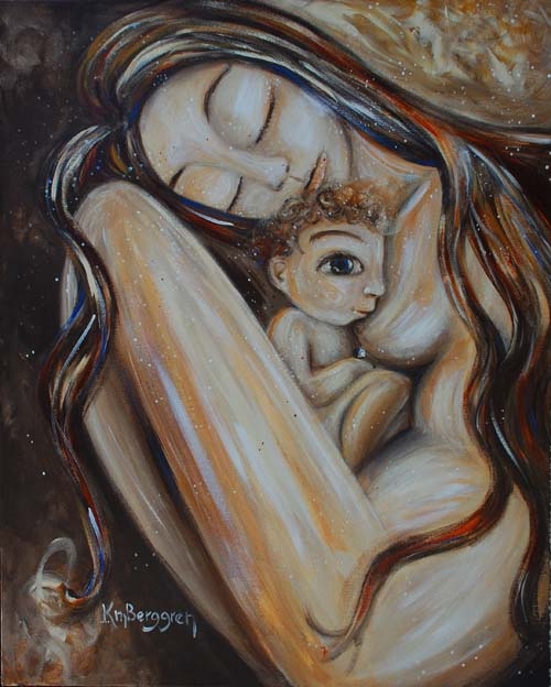 500x624 Toddler, Son, Daughter, Red, Short Hair, Curly Hair, Brown, Long - Pearl Painting