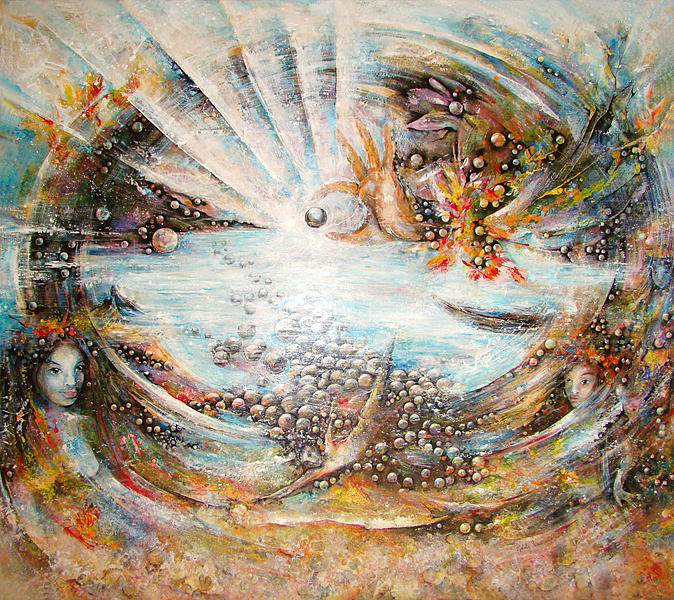 674x600 Black Pearl Painting By Natalia Koreshkova - Pearl Painting