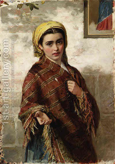 400x567 Peasant Girl Charles Sillem Lidderdale Reproduction 1st Art Gallery - Peasant Girl Painting