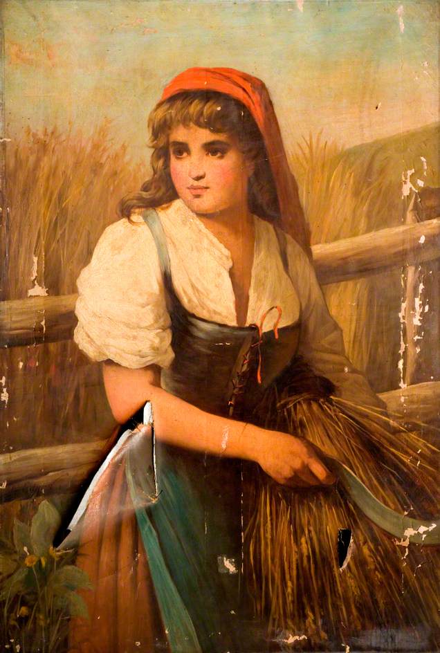 636x944 Peasant Girl With Scythe Art Uk - Peasant Girl Painting