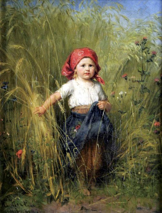 531x699 The Little Peasant Girl {Living Skirt Art} - Peasant Girl Painting