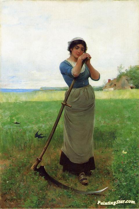 479x720 The Peasant Girl Artwork By Henry Bacon Oil Painting Amp Art Prints - Peasant Girl Painting