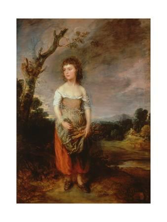 338x450 A Peasant Girl Gathering Faggots In A Wood, 1782 Giclee Print By - Peasant Girl Painting