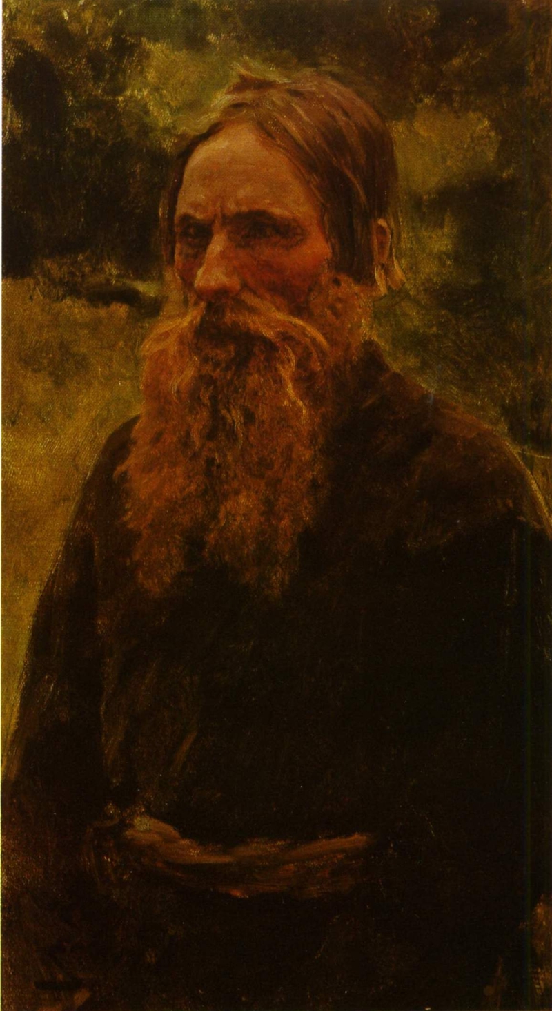 800x1464 Portrait Of A Peasant Painting Ilia Efimovich Repin Oil Paintings - Peasant Painting
