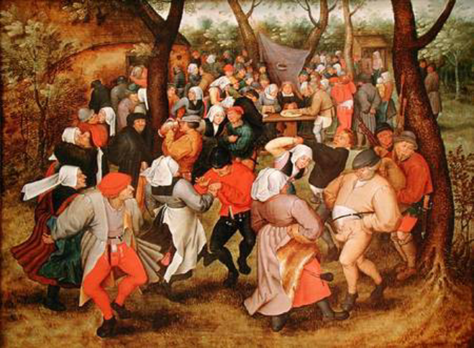 680x500 Outdoor Peasant Wedding Dance By Pieter Ii Bruegel The Younger - Peasant Wedding Painting