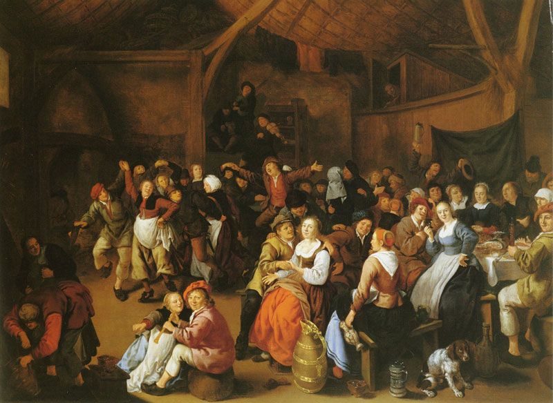 800x584 Peasant Wedding Feast Painting Jan Miense Molenaer Oil Paintings - Peasant Wedding Painting