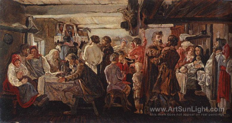 780x415 Peasant Wedding In The Tambov Province. 1880 - Peasant Wedding Painting