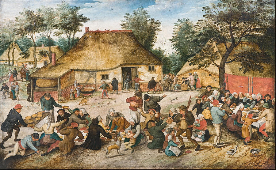 900x555 The Peasant Wedding Painting By Pieter Brueghel The Younger - Peasant Wedding Painting