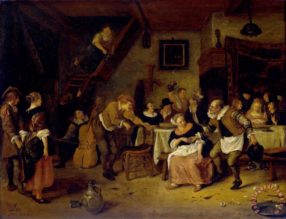 960x737 Jan Havicksz Steen Peasant Wedding Painting - Peasant Wedding Painting