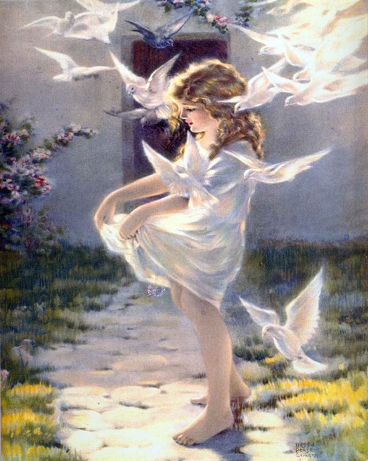 720x900 Winged Aureole Painting Artist Bessie Pease Gutman - Pease Painting