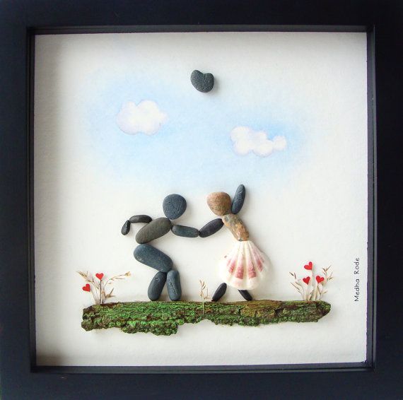 570x566 Rock And Pebble Art To Make Your Living Space Come Alive - Pebble Art Painting