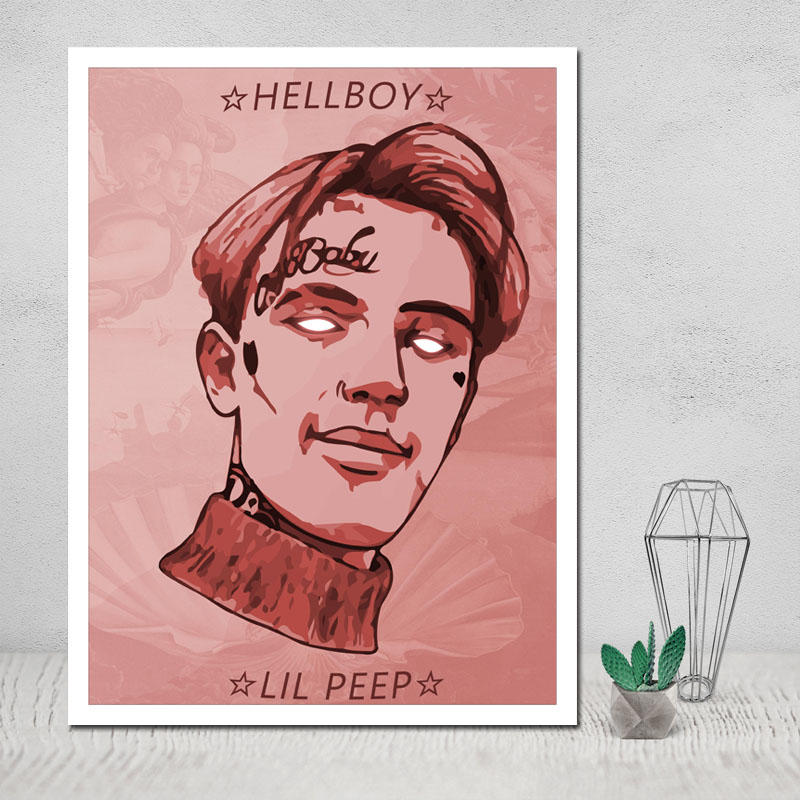 800x800 Painting Photo Canvas Poster Lil Peep Living Room Modern - Peep Painting