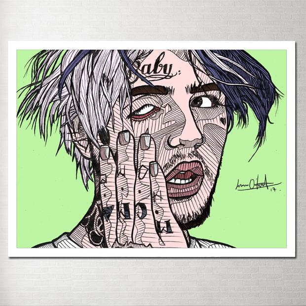620x620 Enjoy Magic Painting Canvas Poster Lil Peep Swayg - Peep Painting