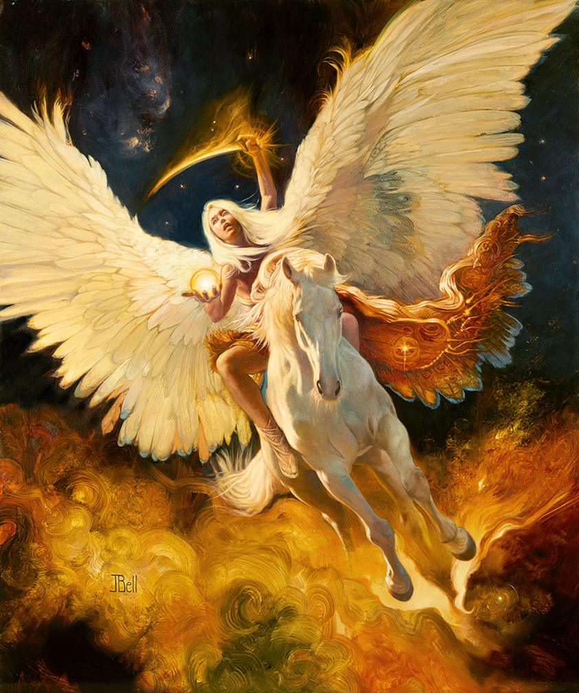 842x1008 Light From Her Eyes - Pegasus Painting