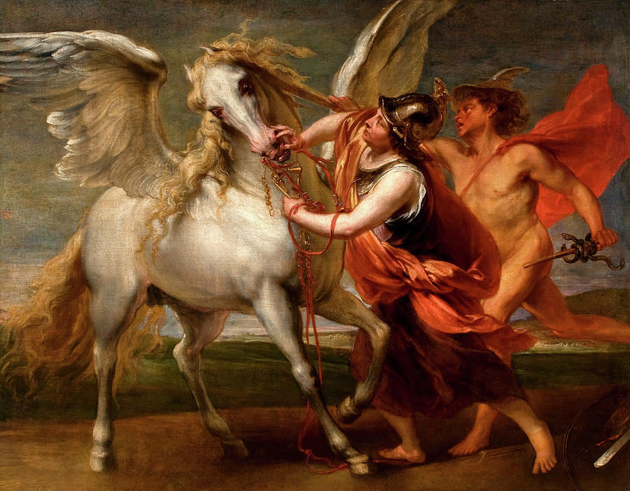 900x702 Pegasus Painting By Jan Boeckhorst - Pegasus Painting