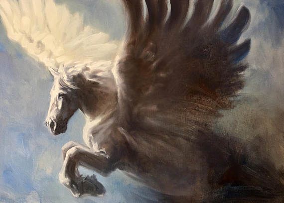 570x408 Best Drawings And Sketches Images On Canadian - Pegasus Painting