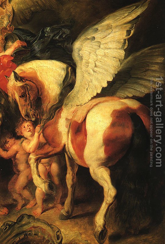 541x800 Perseus And Andromeda, Detail Of Pegasus Rubens Reproduction 1st - Pegasus Painting