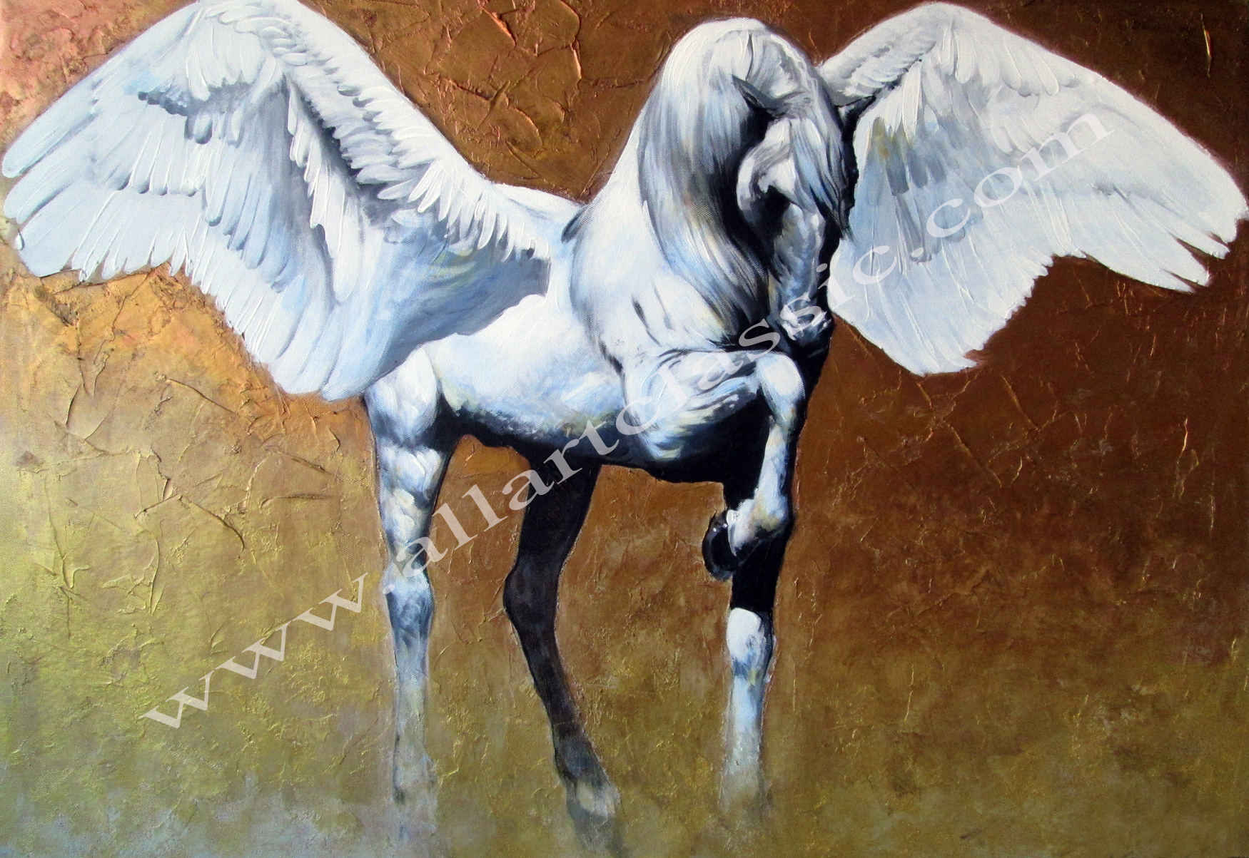 1750x1203 Art Reproductions And Original Oil Paintings Landscapes, Pegasus - Pegasus Painting