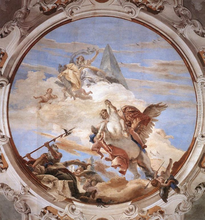 720x774 Giovanni Battista Tiepolo Bellerophon On Pegasus Painting Anysize - Pegasus Painting