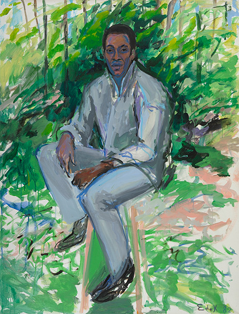 465x611 A Soccer Legend In Painting National Portrait Gallery - Pele Painting