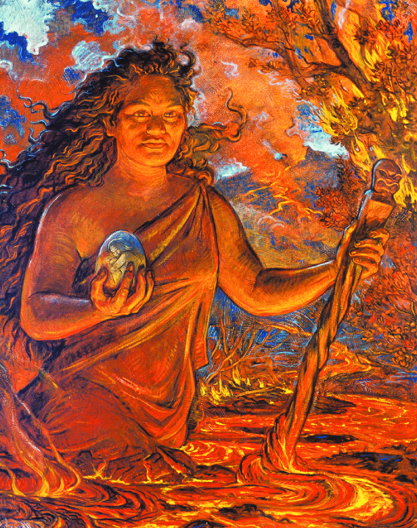 850x1075 Painting Of Pele By Arthur Johnsen (2003) Selected By Native - Pele Painting