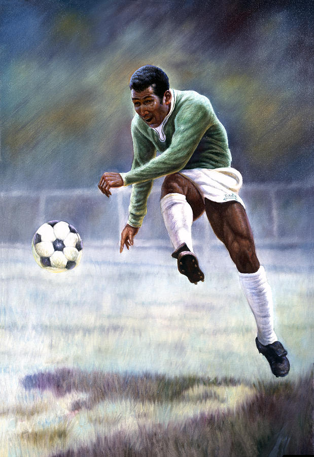 619x900 Pele Painting By Gregory Perillo - Pele Painting