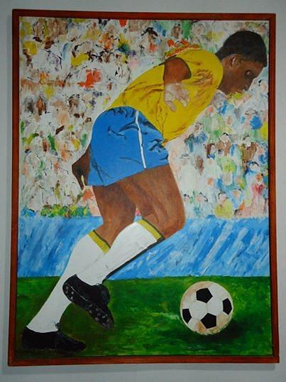 403x537 Pele Painting By Jemmyl Lamprea Leon - Pele Painting