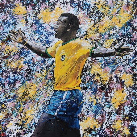 444x444 Art Life Football Exhbition 26 September 18 October 2015 - Pele Painting