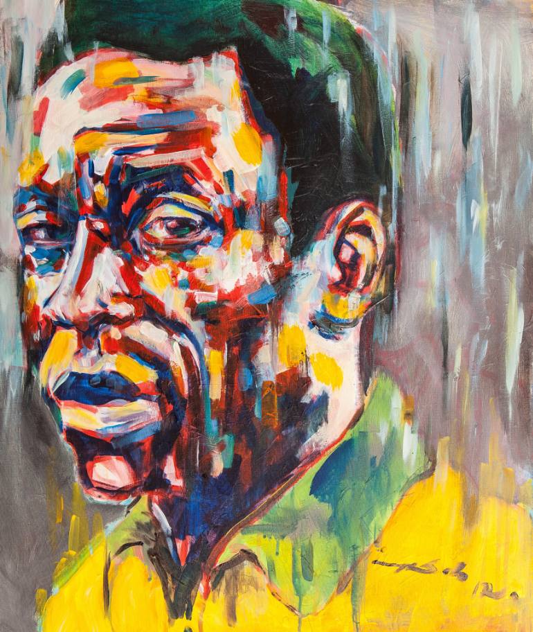 770x912 Saatchi Art Pele Painting By Joseph Shah Sylvester - Pele Painting