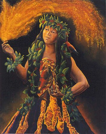 351x444 The Painting Of Pele Is From Herb Kawainui Kane's Book Pele - Pele Painting