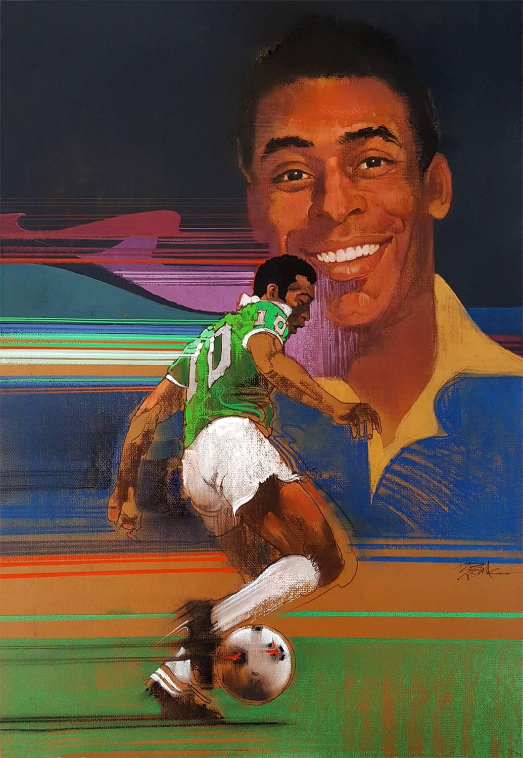 1035x1501 Bob Peak - Pele Painting