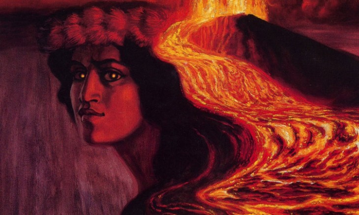 730x438 Hawaiian Godess Pele Tahiti To Hawaii Aloha Valley - Pele Painting