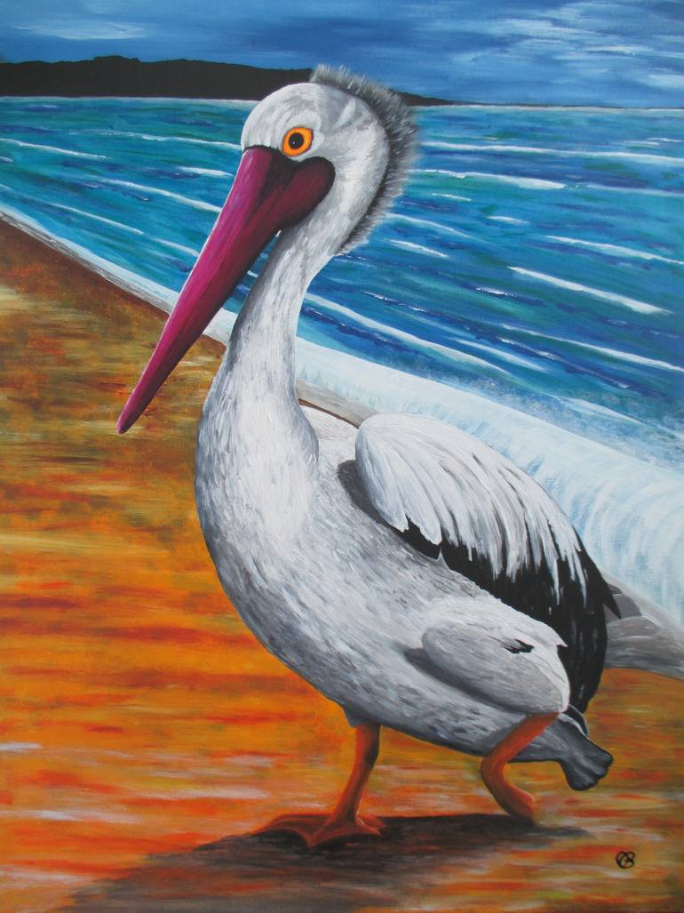 770x1027 Saatchi Art Pelican Painting By Ann Biddlecombe - Pelican Painting