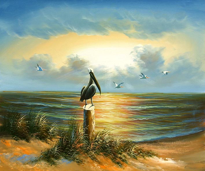 709x591 The Pelican Painting - Pelican Painting