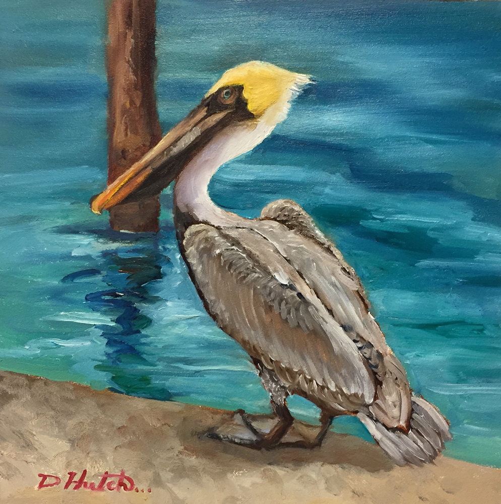 994x1000 Diane's Art Stuff Pelican Oil Painting - Pelican Painting