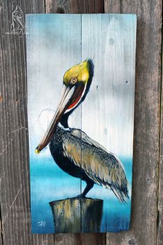 236x354 Elaines Pelican Painting - Pelican Painting On Wood