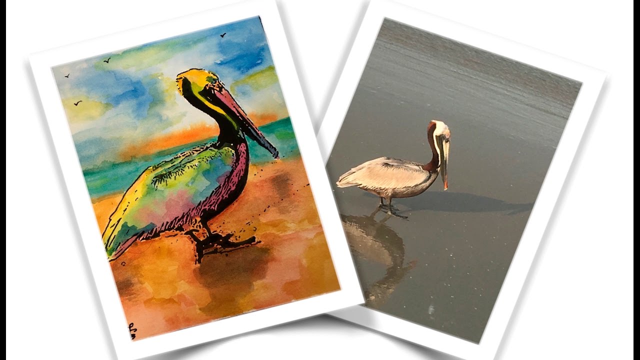 1280x720 Pelican Watercolor Painting Tutorial - Pelican Watercolor Painting