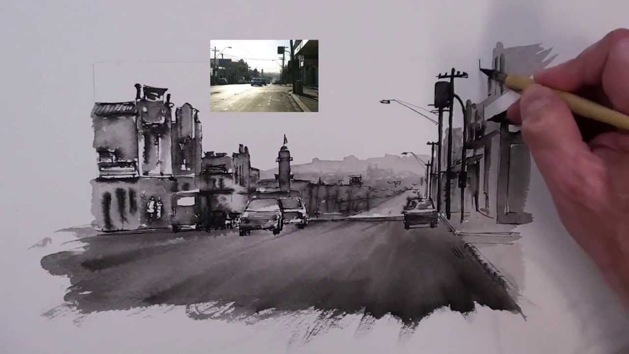 1280x720 Pen, Ink Speed Demo By Joe Cartwright - Pen And Ink Painting