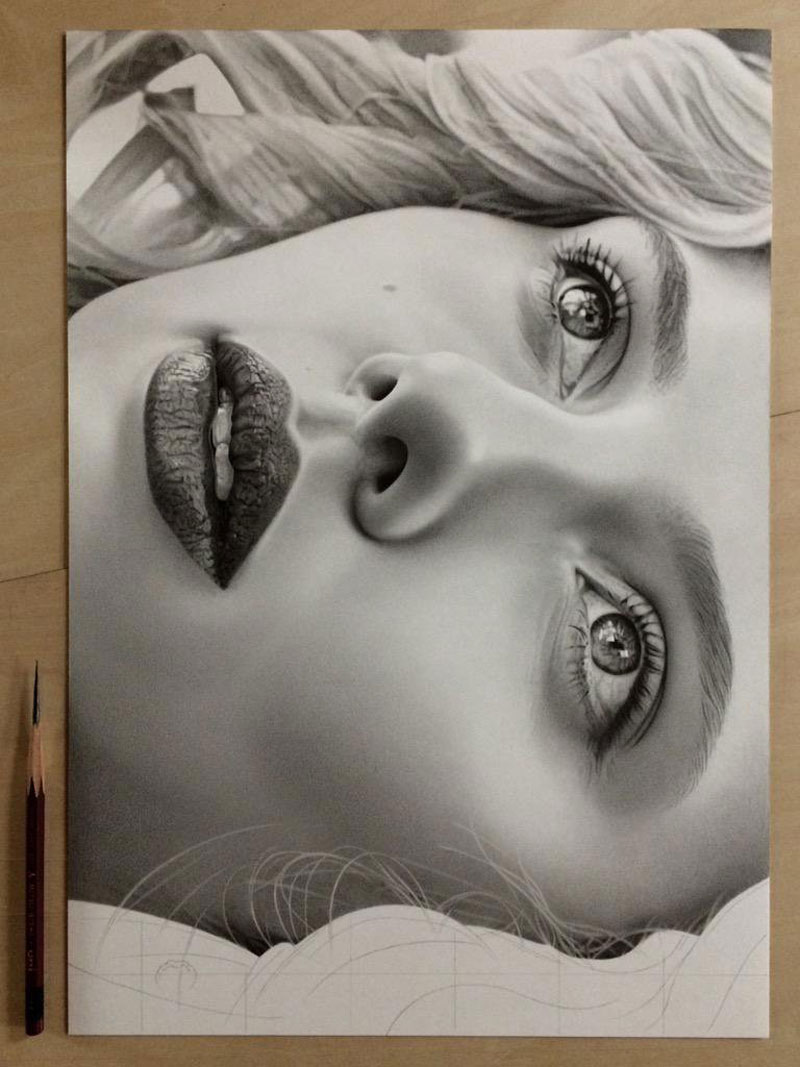 800x1067 Highly Detailed Close Ups Of Amazing Hyper Realistic Pencil - Pencil Painting